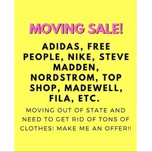 MOVING SALE